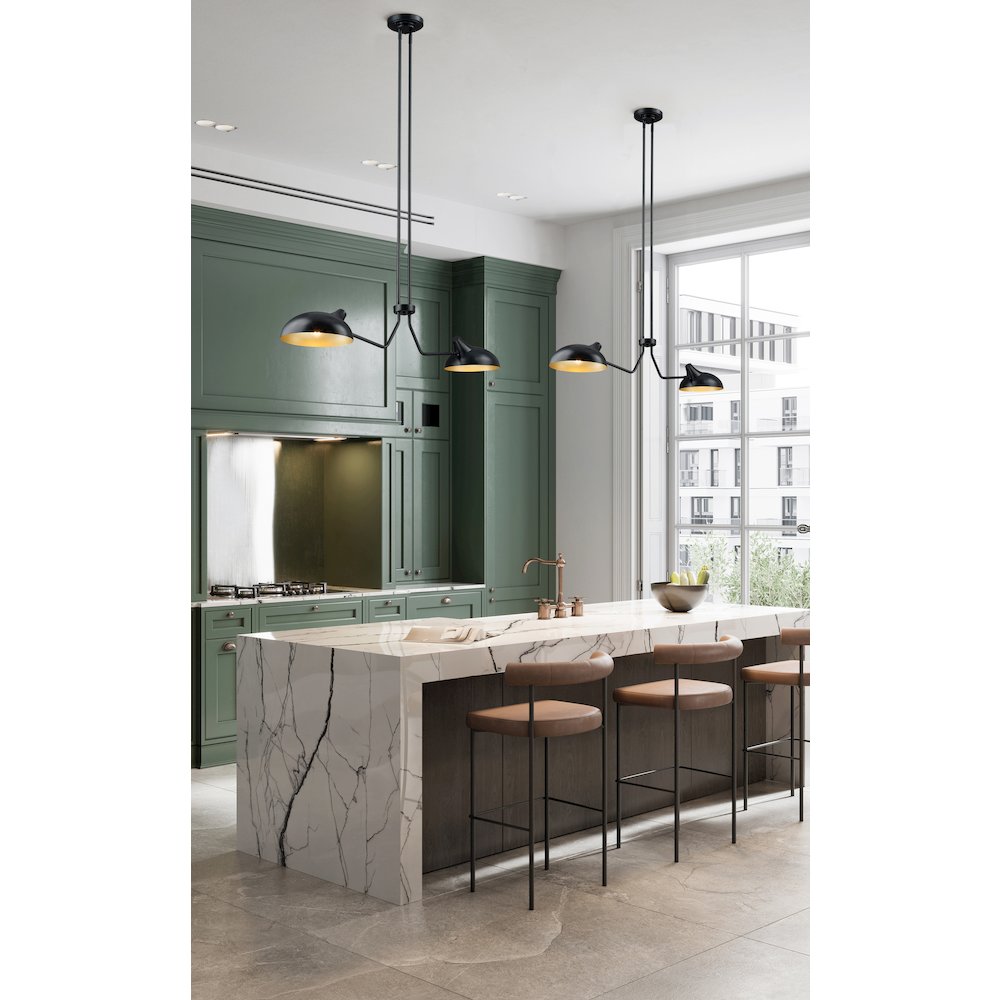 Z-Lite 2 Light Linear Chandelier. Picture 6