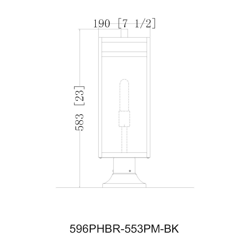 Z-Lite 1 Light Outdoor Pier Mounted Fixture. Picture 6