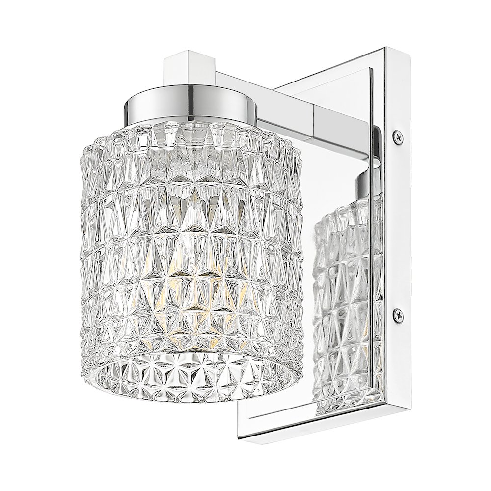 Z-Lite 1 Light Wall Sconce, Chrome. Picture 7