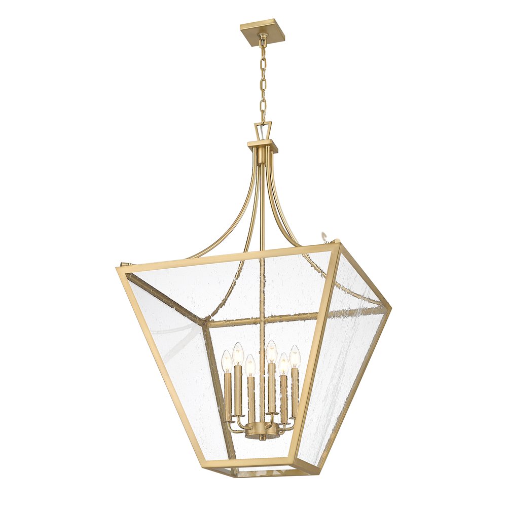 Z-Lite 6 Light Chandelier, Rubbed Brass. Picture 3