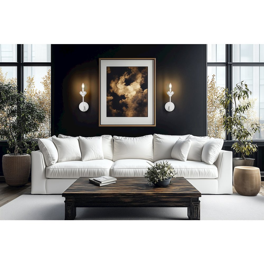 Z-Lite Allistair 1 Light Wall Sconce in Textured White color, Steel frame. Picture 7