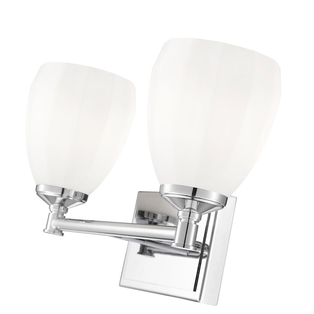 Z-Lite Oren 2 Light Vanity in Chrome  color, Steel frame. Picture 4