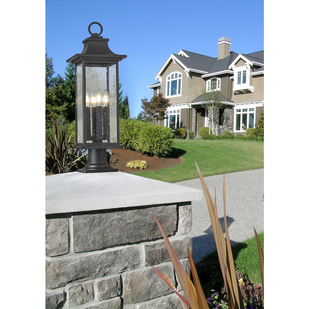 Z-Lite 4 Light Outdoor Pier Mounted Fixture. Picture 7
