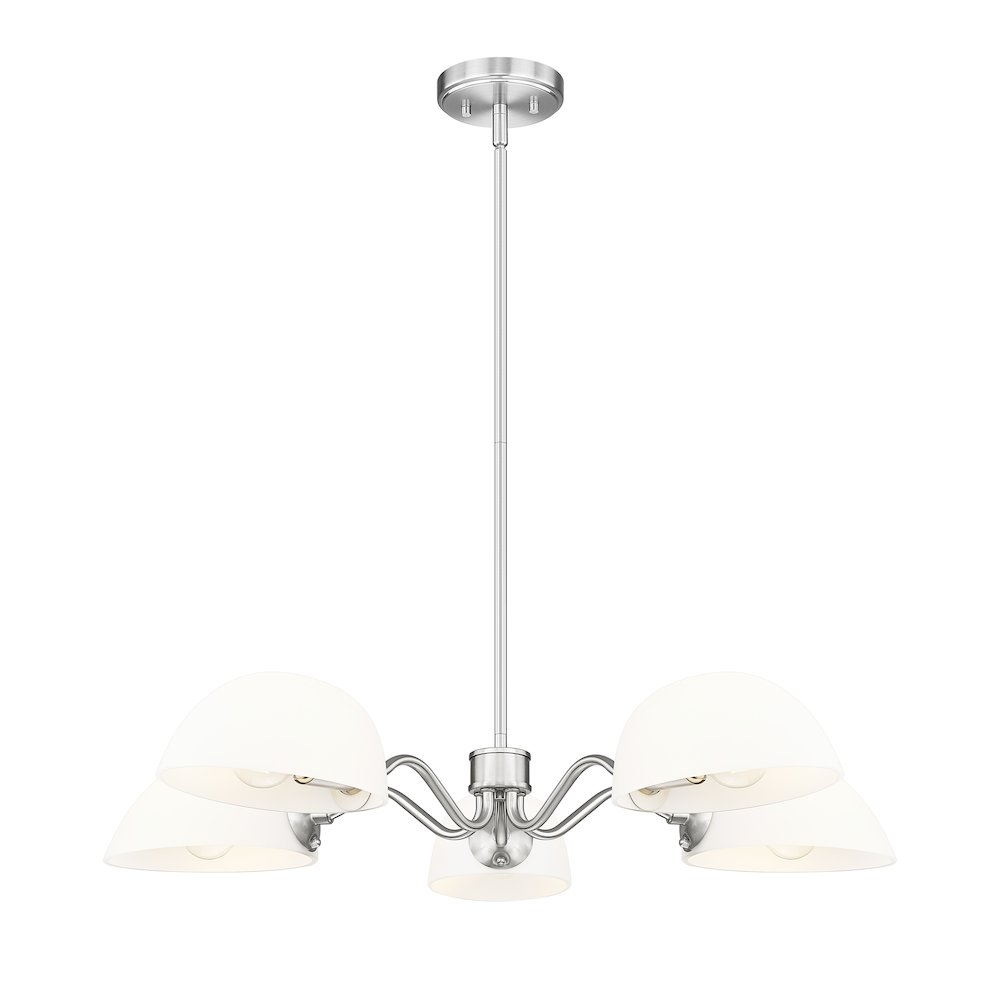 Z-Lite 5 Light Chandelier, Brushed Nickel. Picture 1