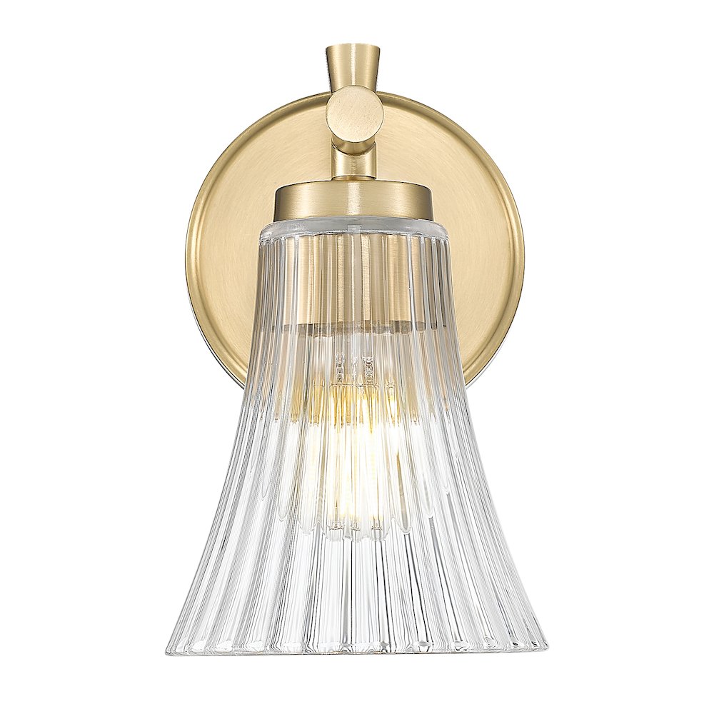 Z-Lite Belle 1 Light Wall Sconce in Modern Gold color, Steel frame. Picture 2