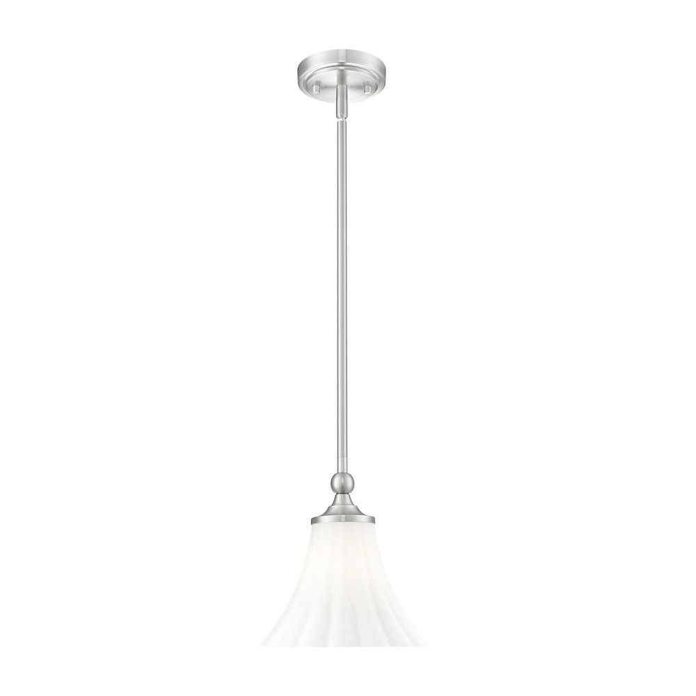Z-Lite 1 Light Pendant, Brushed Nickel. Picture 1