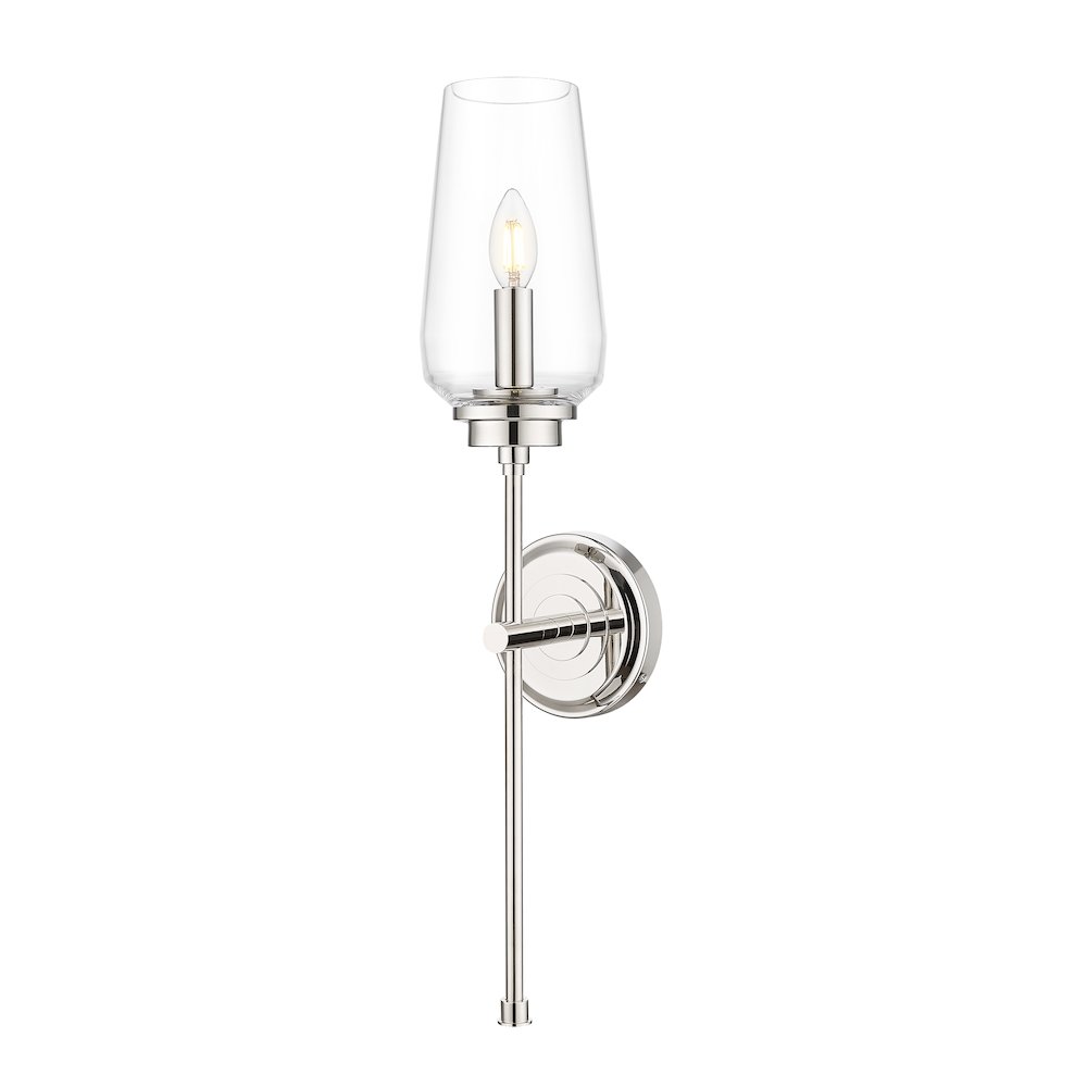Z-Lite 1 Light Wall Sconce, Polished Nickel. Picture 1