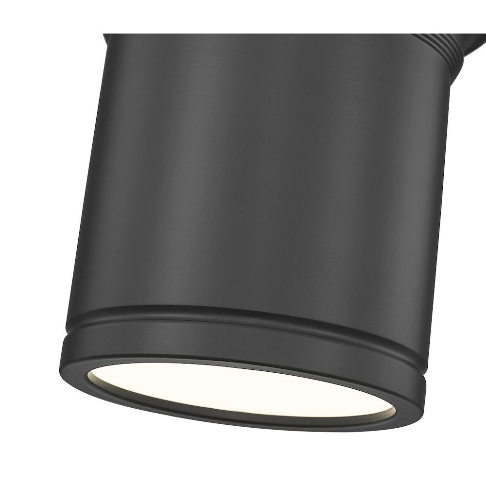 Z-Lite 1 Light Flush Mount, Matte Black. Picture 4