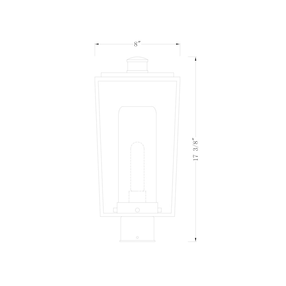 Z-Lite 1 Light Outdoor Post Mount Fixture. Picture 6