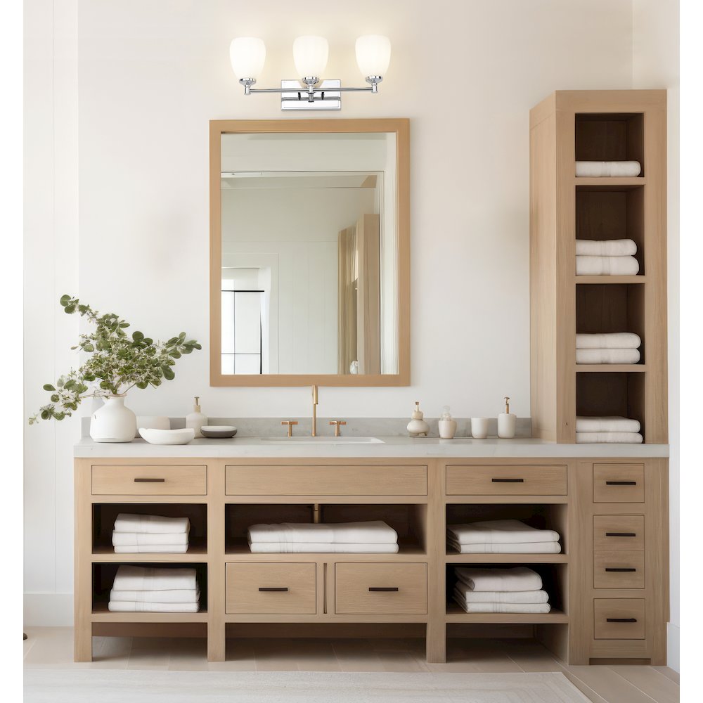 Z-Lite Oren 3 Light Vanity in Chrome  color, Steel frame. Picture 7