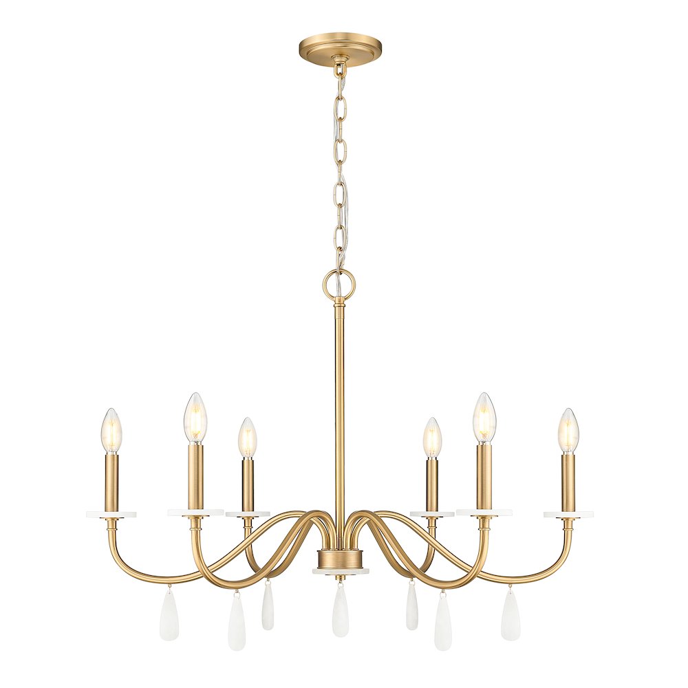 Z-Lite 6 Light Chandelier, Mordern Gold. Picture 1