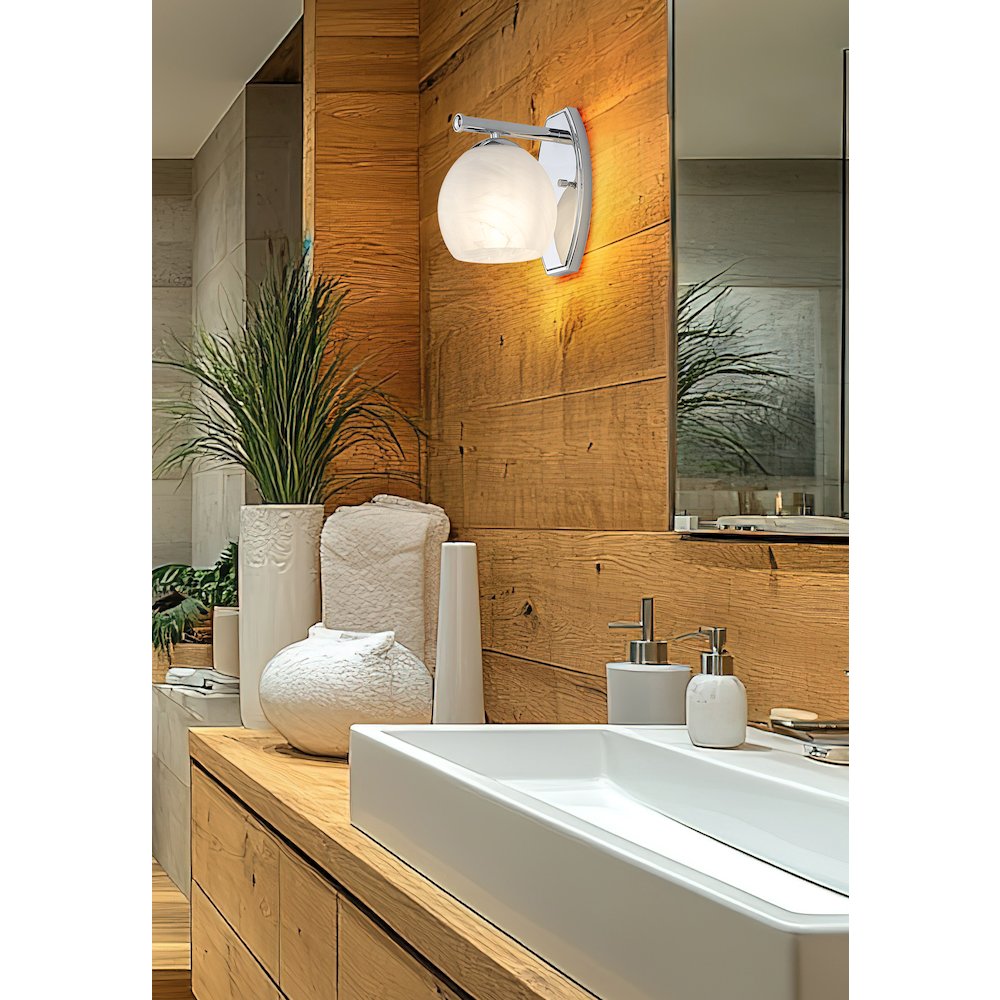 Z-Lite 1 Light Wall Sconce, Chrome. Picture 5