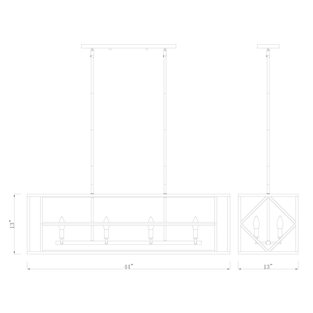 Z-Lite 8 Light Linear Chandelier. Picture 8