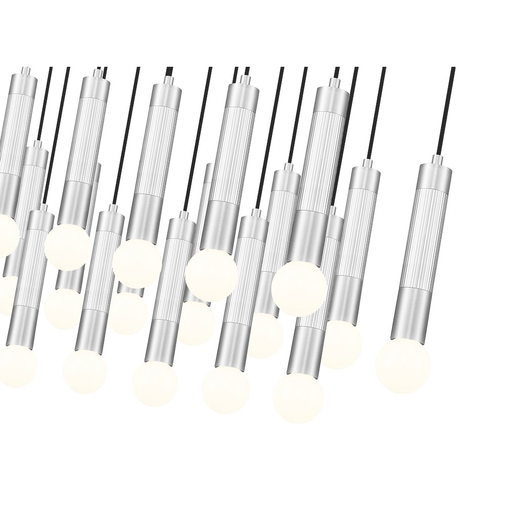 Z-Lite Stari 23 Light Linear Chandelier in Brushed Nickel color, Steel frame. Picture 4