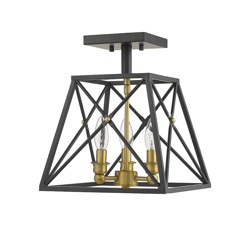 Z-Lite 3 Light Semi Flush Mount. Picture 5