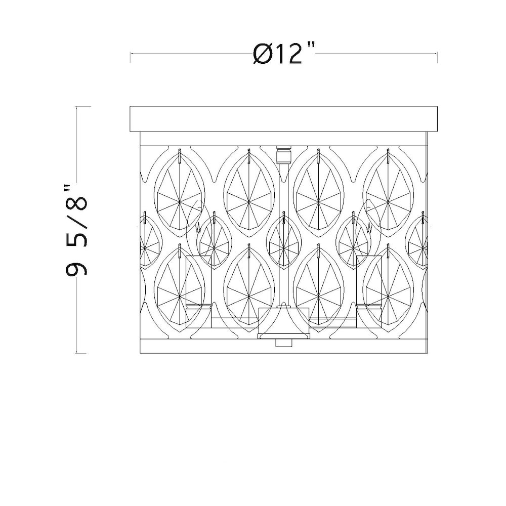 Z-Lite 3 Light Flush Mount. Picture 8