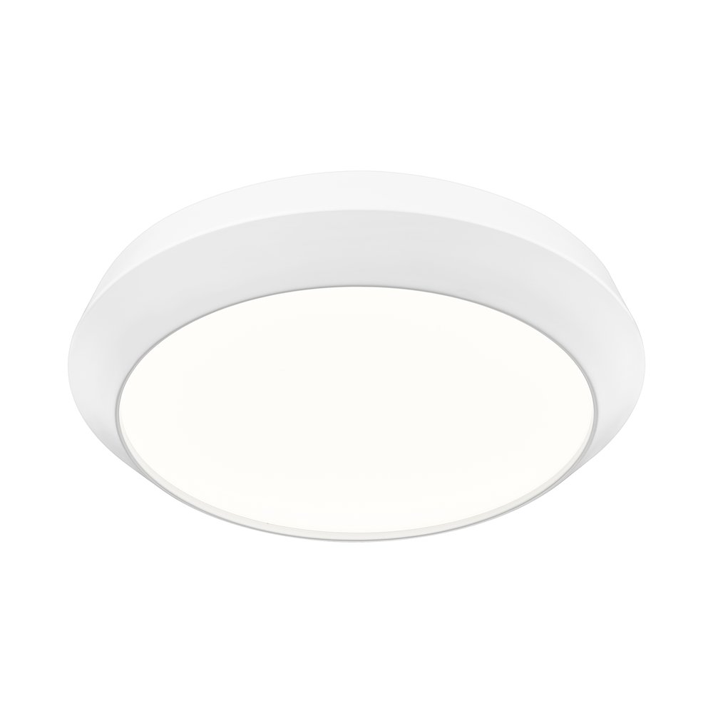 Z-Lite 1 Light Flush Mount, Matte White. Picture 3