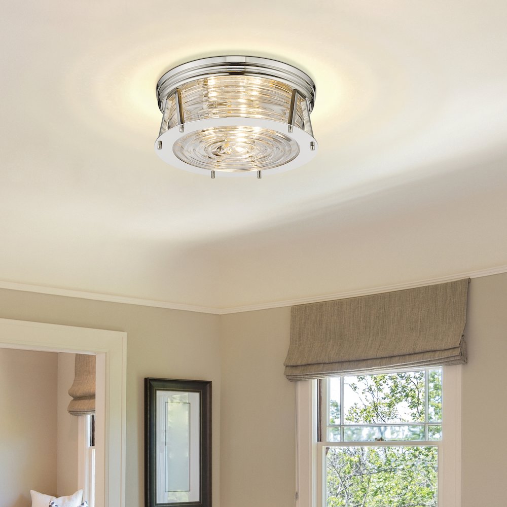 Z-Lite 3 Light Flush Mount. Picture 7