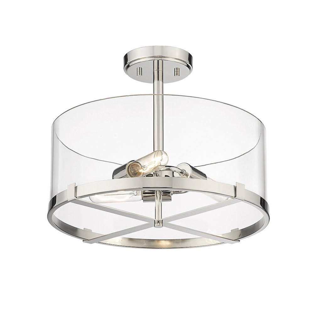 Z-Lite 3 Light Semi Flush Mount. Picture 3