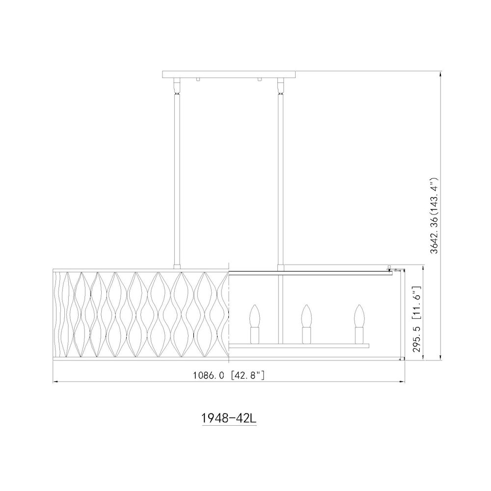 Z-Lite 10 Light Linear Chandelier. Picture 8