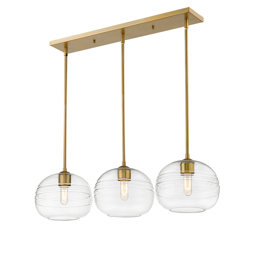Z-Lite 3 Light Linear Chandelier. Picture 1