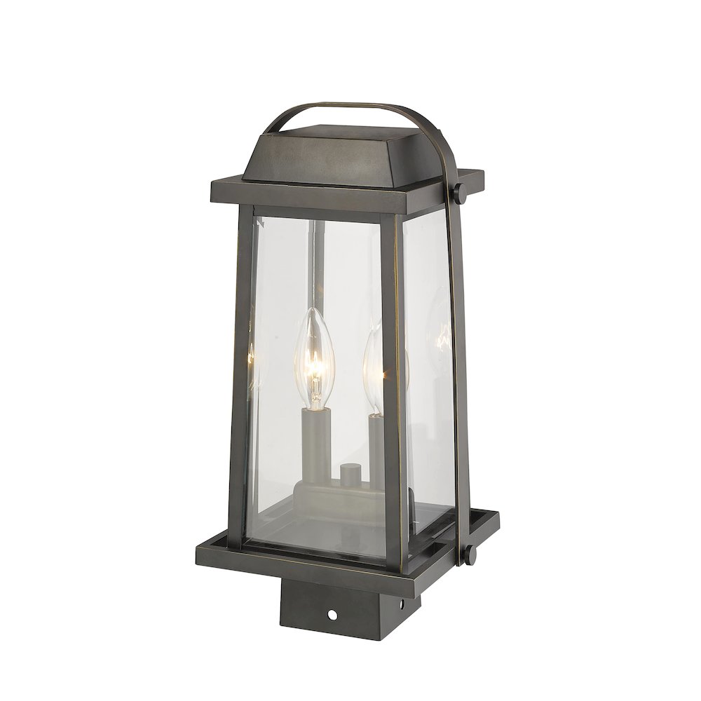 Z-Lite 2 Light Outdoor Post Mount Fixture. Picture 4
