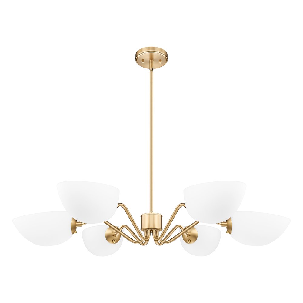Z-Lite 6 Light Chandelier, Modern Gold. Picture 7