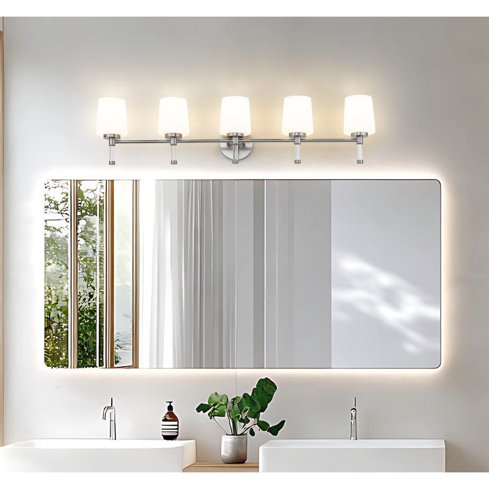 Z-Lite 5 Light Vanity, Brushed Nickel. Picture 6