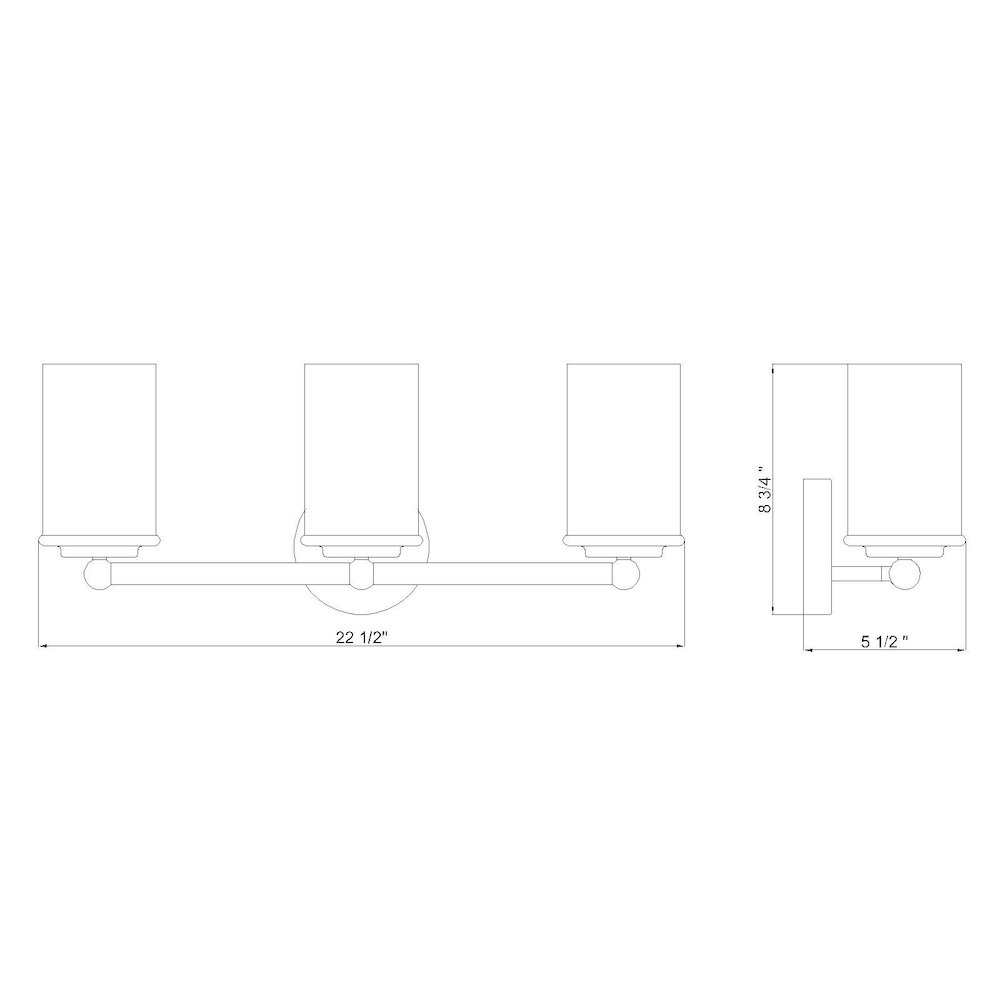Z-Lite 3 Light Vanity. Picture 8