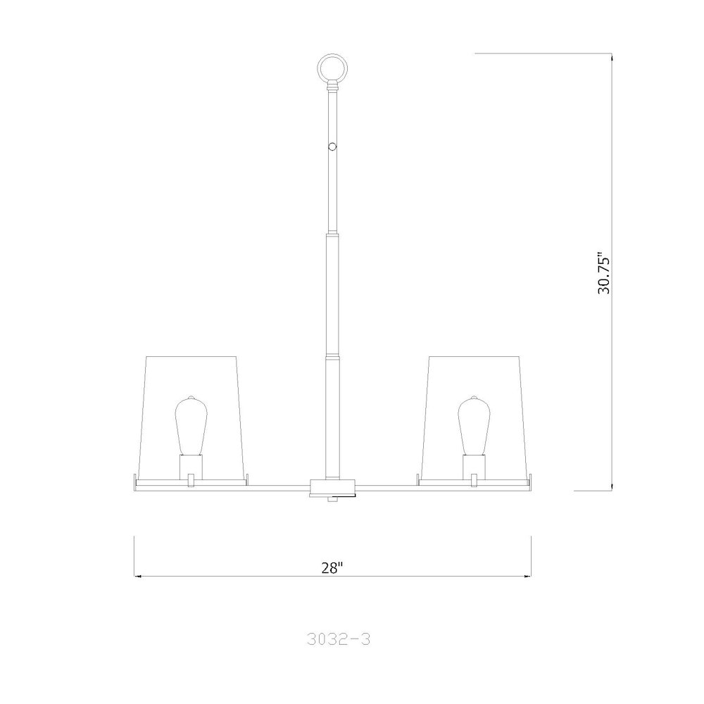 Z-Lite 3 Light Chandelier. Picture 8