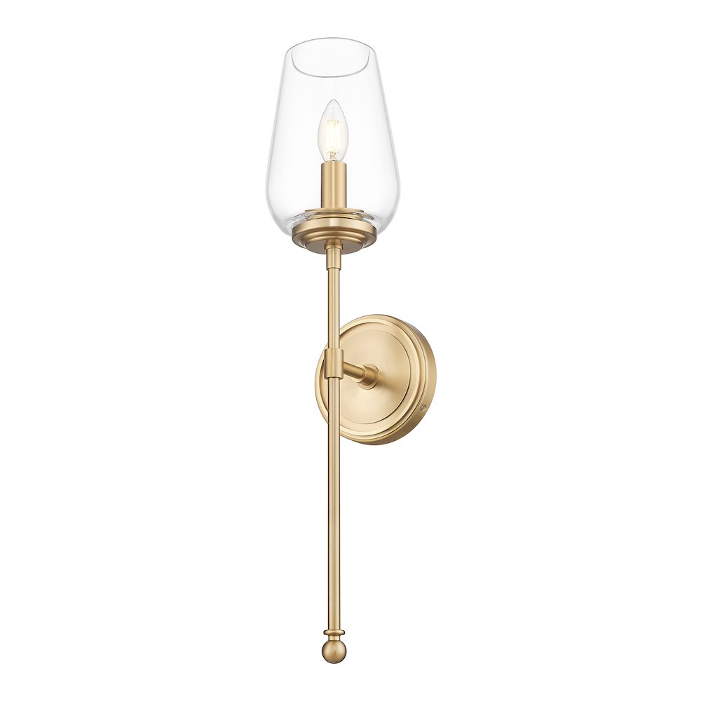 Z-Lite 1 Light Wall Sconce, Modern Gold. Picture 3