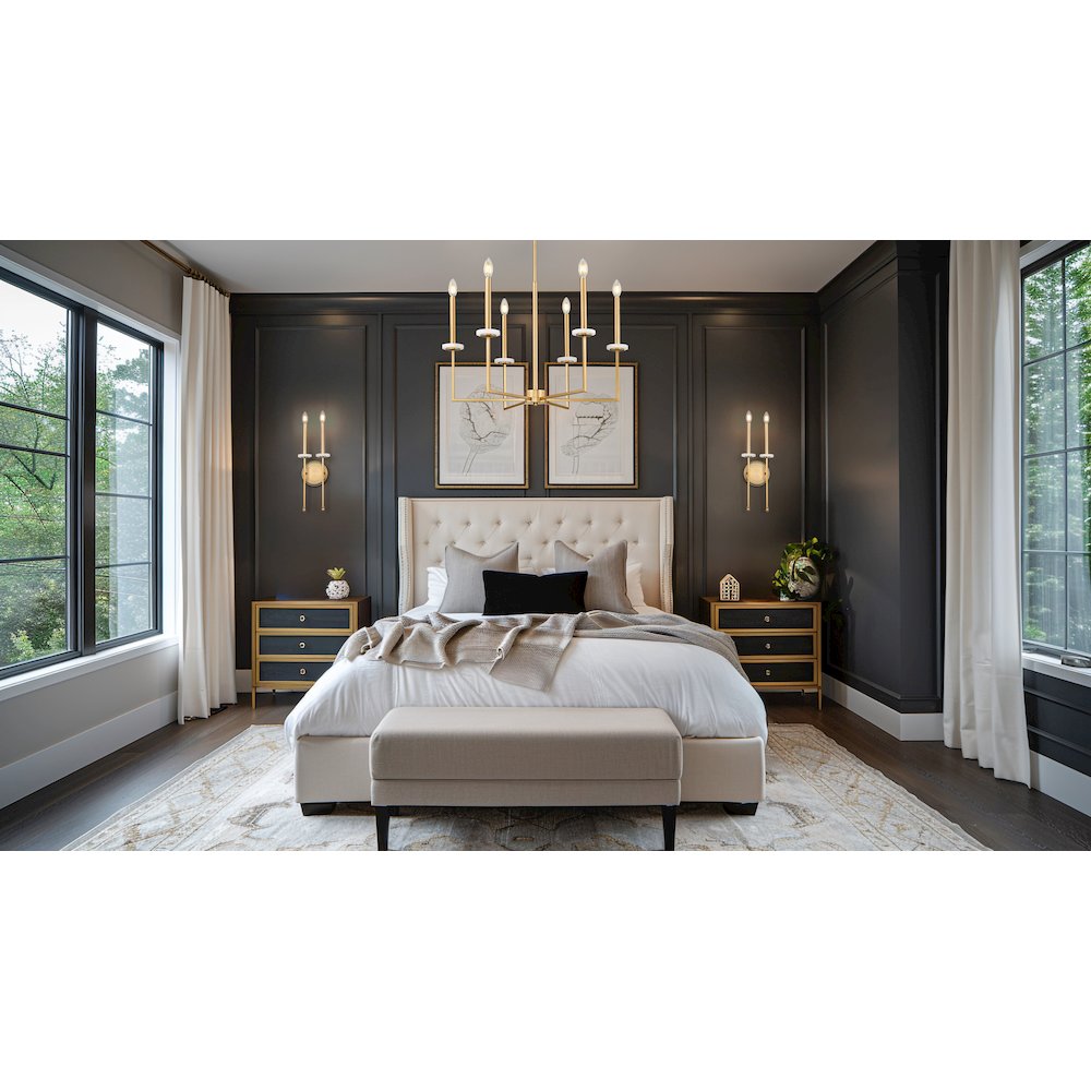Z-Lite 2 Light Wall Sconce, Mordern Gold. Picture 5