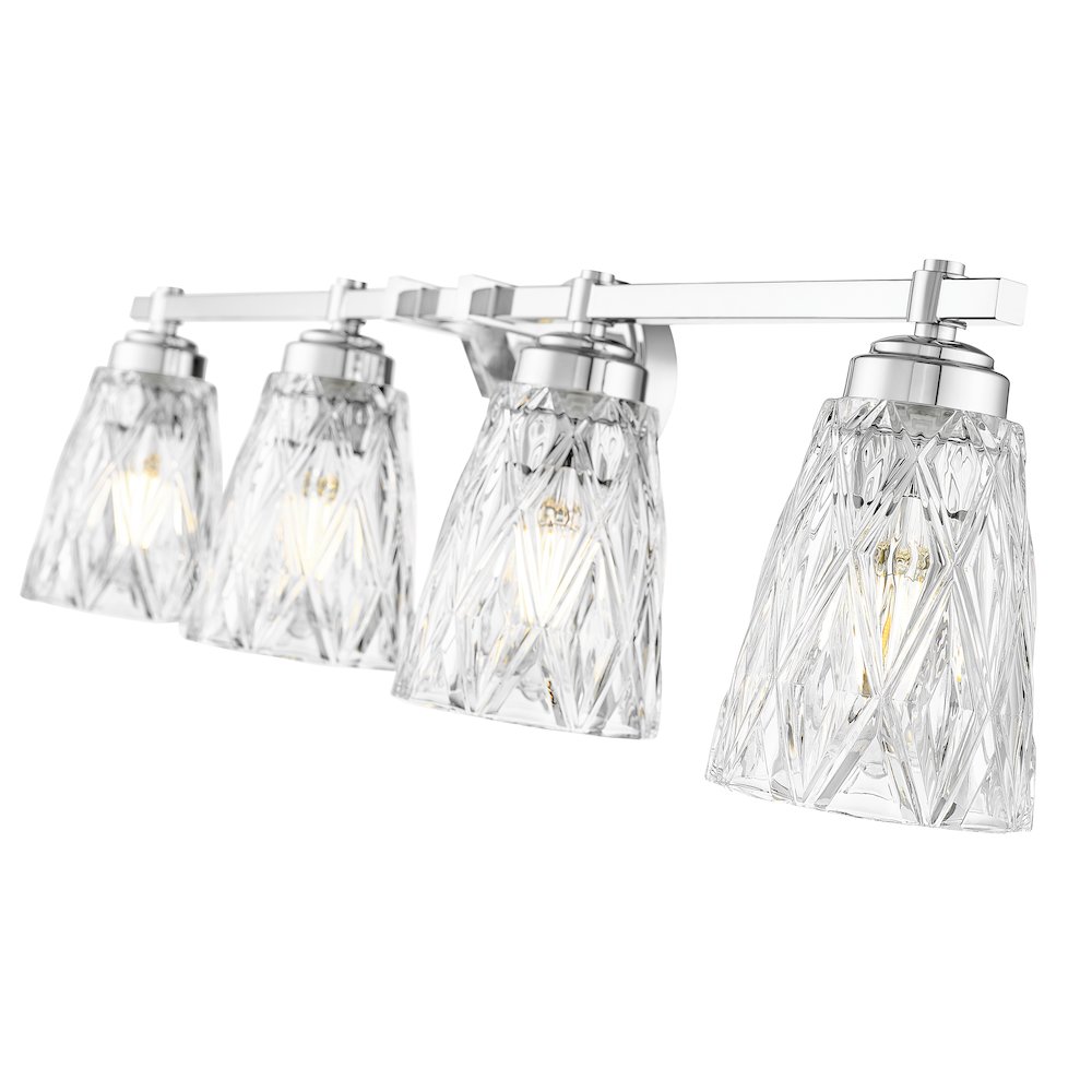 Z-Lite 4 Light Vanity, Chrome. Picture 4