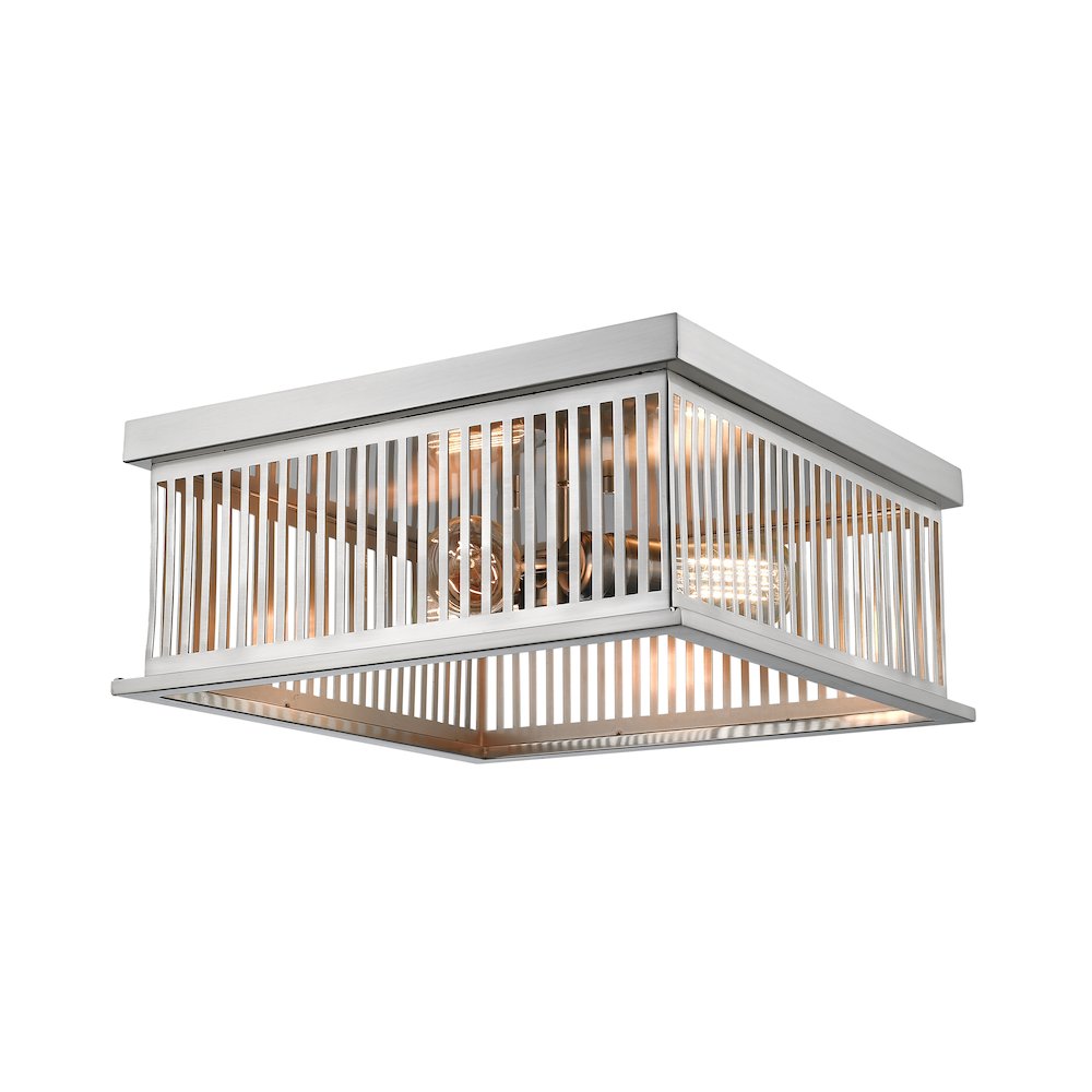 Z-Lite 3 Light Flush Mount. Picture 1
