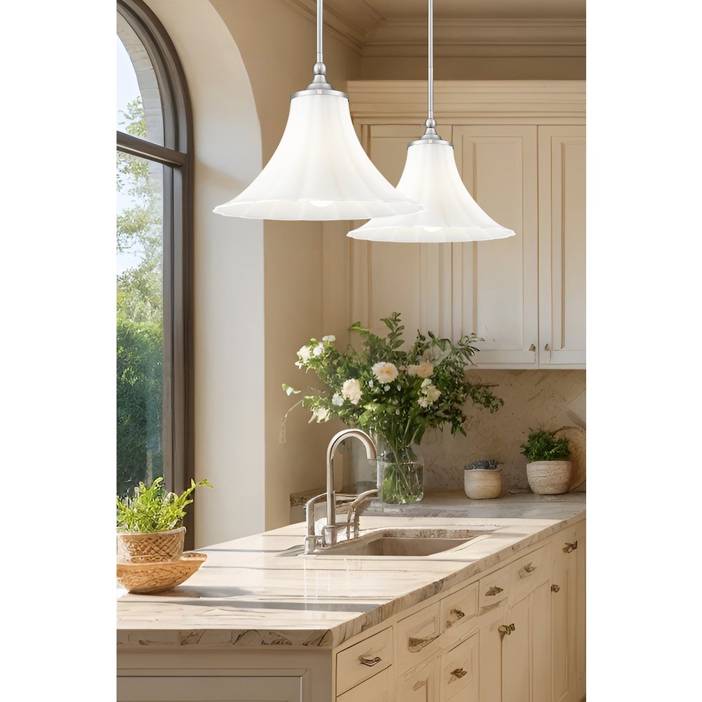 Z-Lite 1 Light Pendant, Brushed Nickel. Picture 5