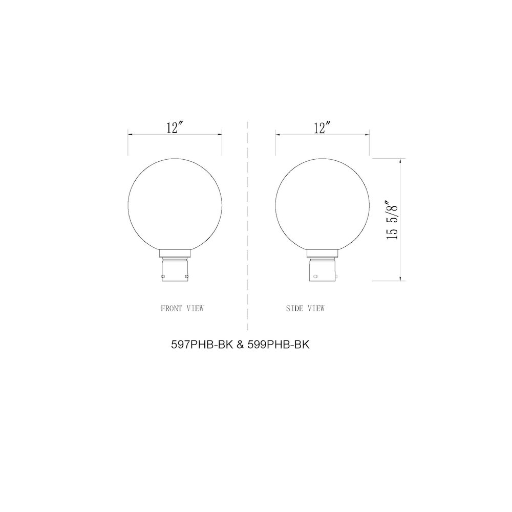 Z-Lite 1 Light Outdoor Post Mount Fixture. Picture 6