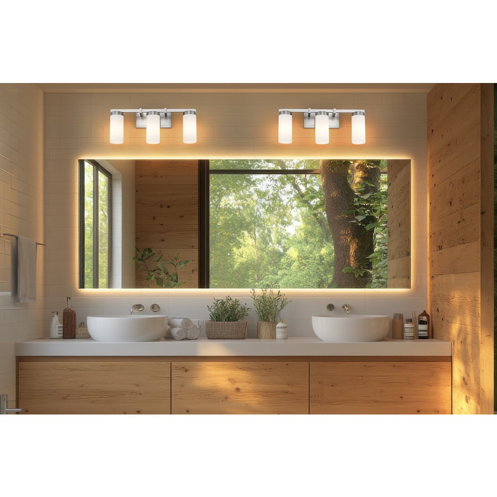 Z-Lite Danica 3 Light Vanity in Brushed Nickel color, Steel frame. Picture 7