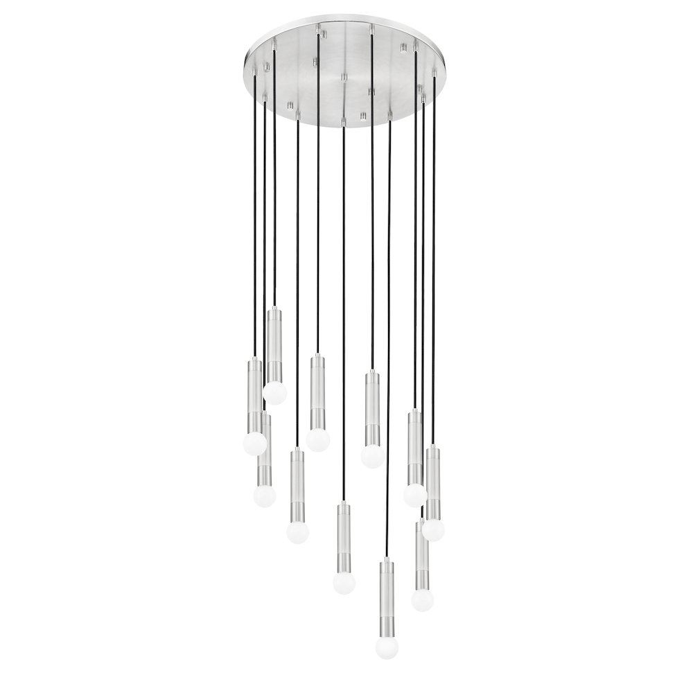 Z-Lite Stari 11 Light Chandelier in Brushed Nickel color, Steel frame. Picture 5