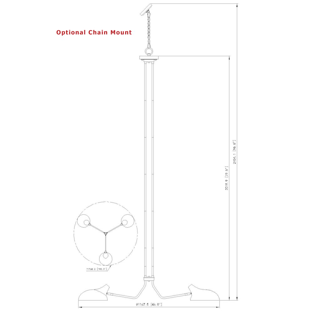 Z-Lite 3 Light Chandelier. Picture 8