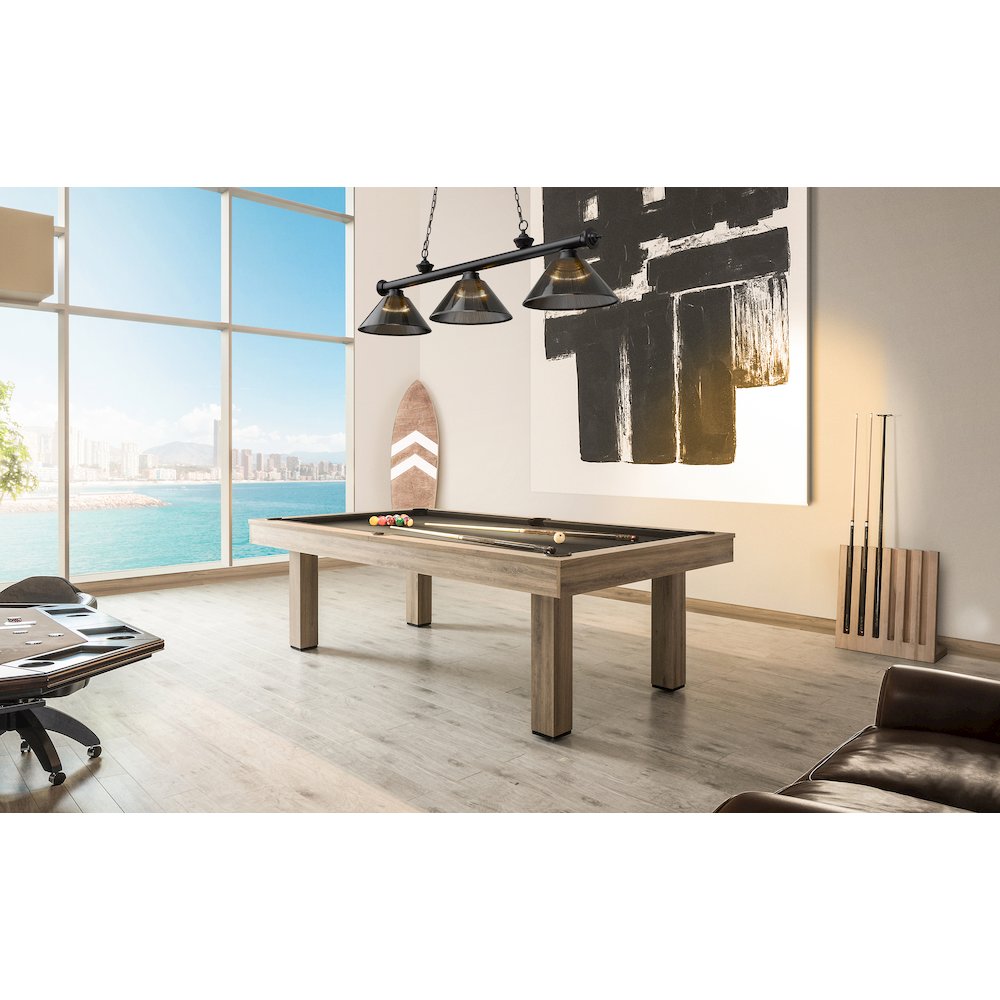 Z-Lite Cordon 3 Light Billiard, Steel Frame, Smoke Shade Color. Picture 6