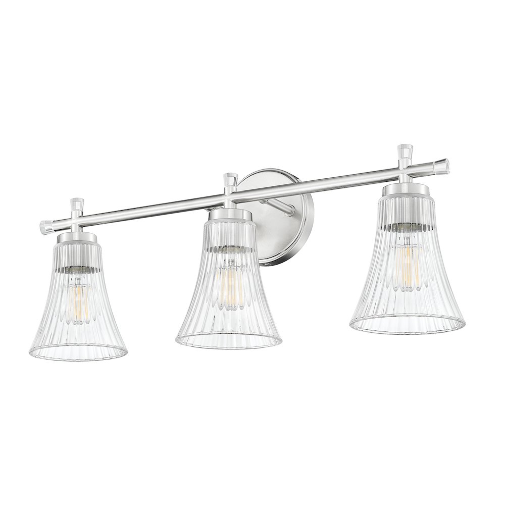Z-Lite Belle 3 Light Vanity in Brushed Nickel color, Steel frame. Picture 5