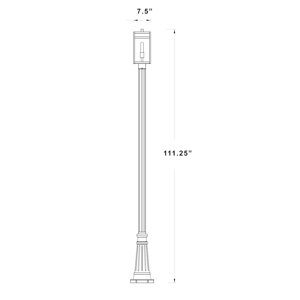 Z-Lite 1 Light Outdoor Post Mounted Fixture. Picture 8