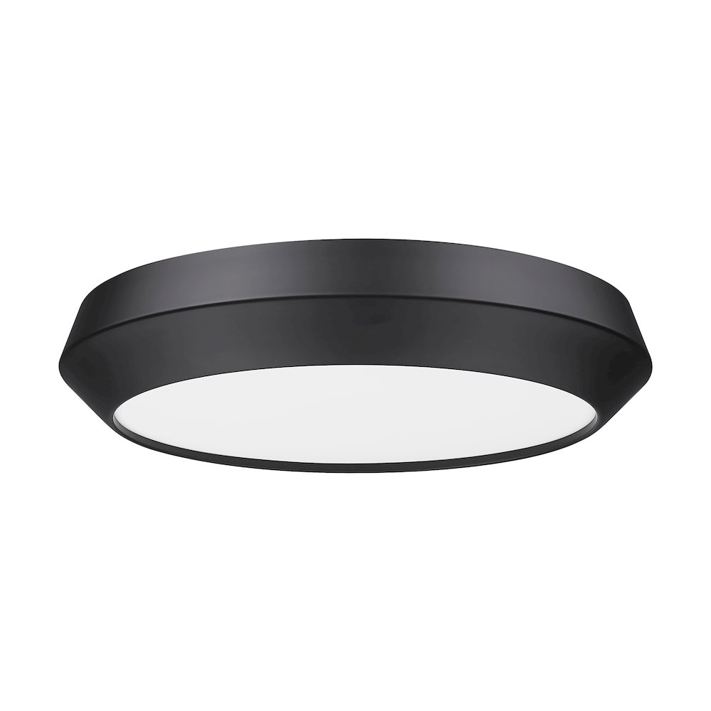 Z-Lite 1 Light Flush Mount, Matte Black. Picture 7