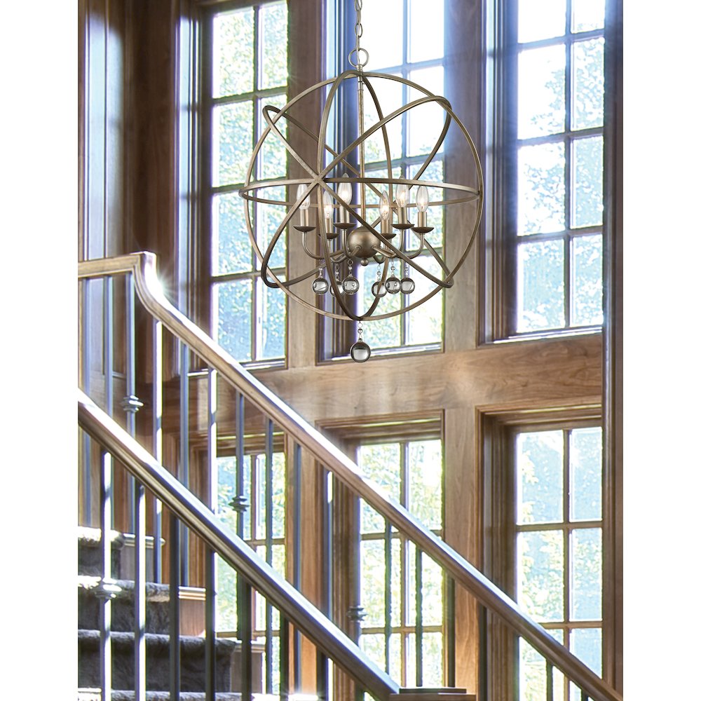 Z-Lite 6 Light Chandelier. Picture 2
