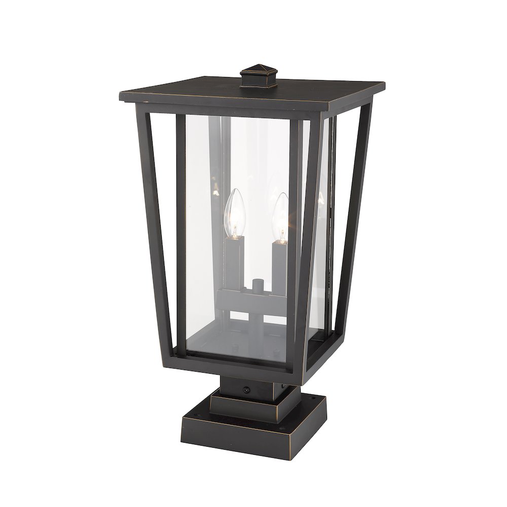 Z-Lite 2 Light Outdoor Pier Mounted Fixture. Picture 2