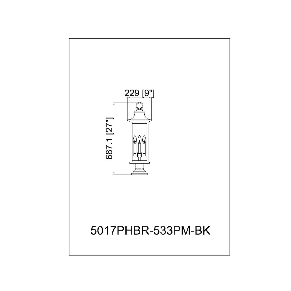 Z-Lite 4 Light Outdoor Pier Mounted Fixture. Picture 8
