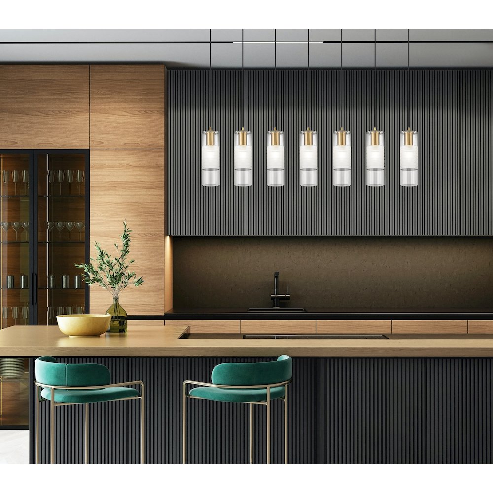 Z-Lite 7 Light Linear Chandelier. Picture 6