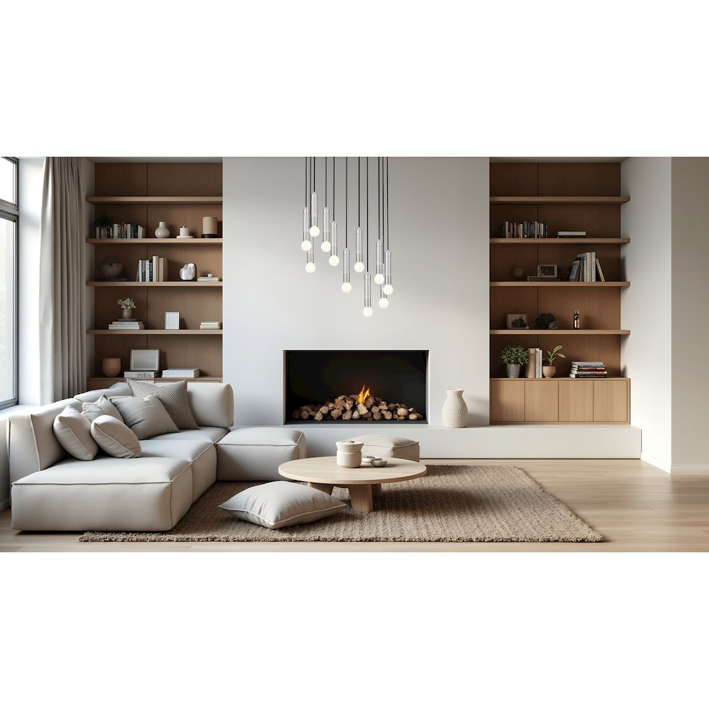 Z-Lite Stari 11 Light Chandelier in Brushed Nickel color, Steel frame. Picture 7