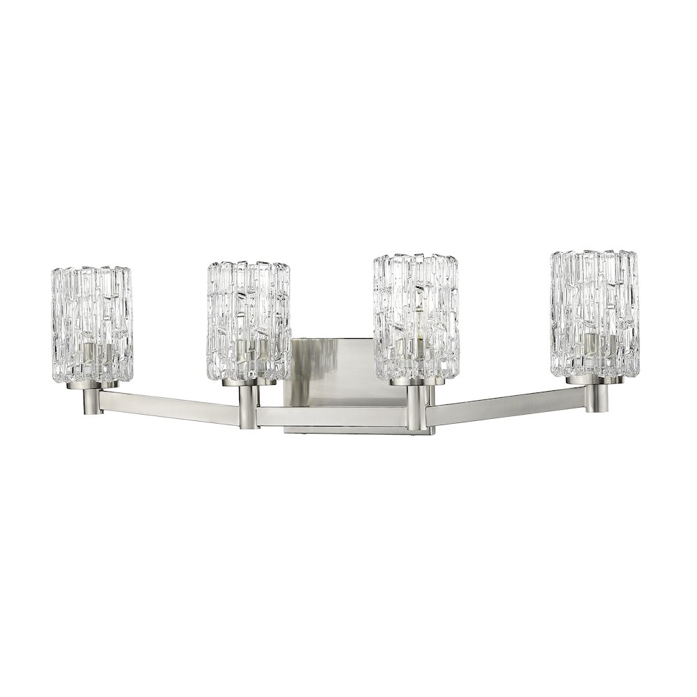 Z-Lite Aubrey 4 Light Vanity in Brushed Nickel Frame Finish. Picture 5