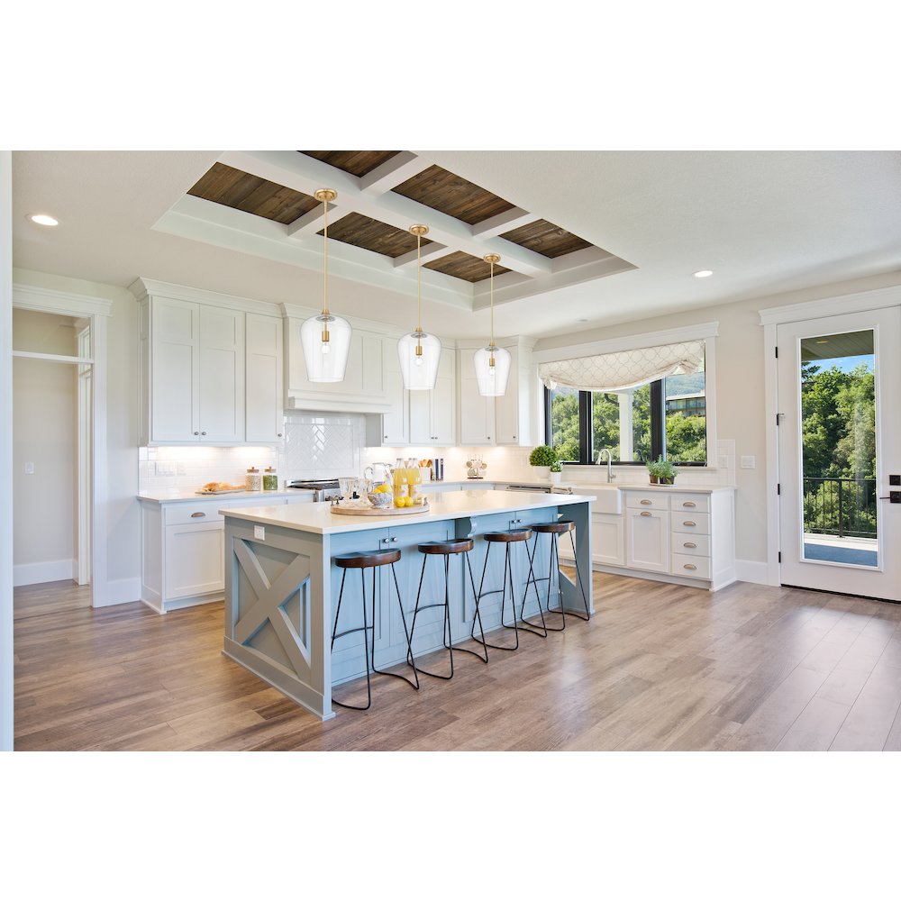 Z-Lite 1 Light Pendant, Burnished Brass. Picture 5